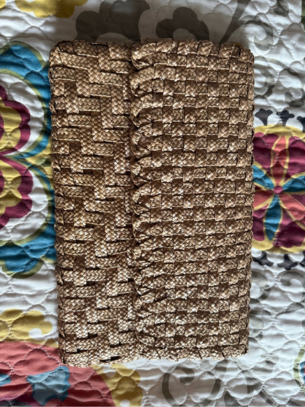 Woven Straw clutch purse